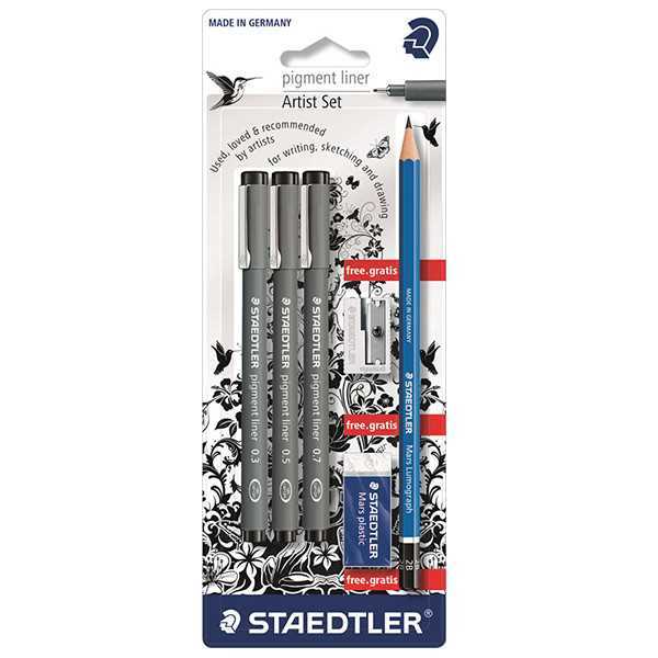 Staedtler Mars 308 Pigment Liner Artist Set