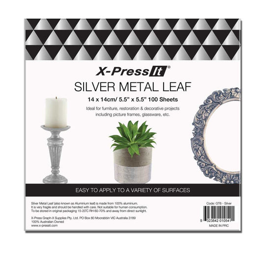 X-Press It Silver Metal Leaf Bulk 100pk