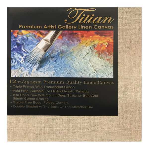 Titian Transparent Primed Linen 90X120cm