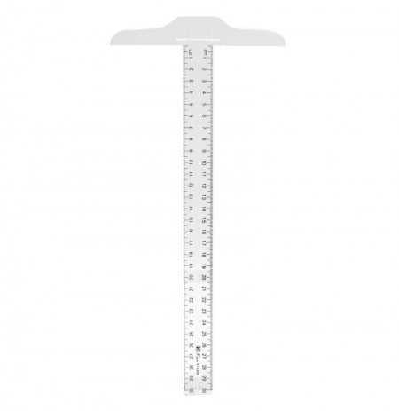 Plastic Clear Head T-Square 30cm