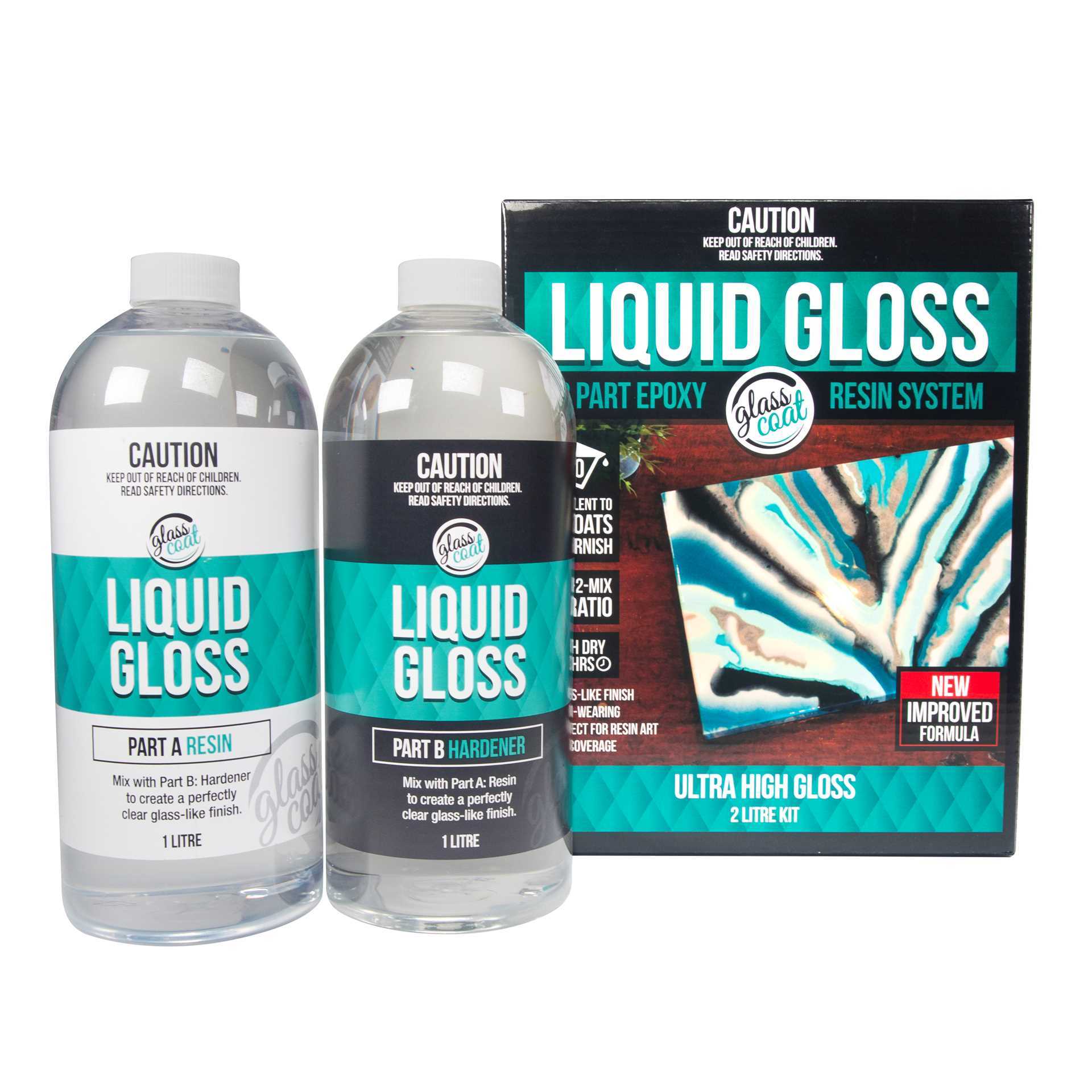 Glass Coat Liquid Gloss Epoxy Resin 2 Litre