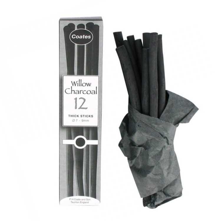 Coates Willow Charcoal Sticks Thick 12pk