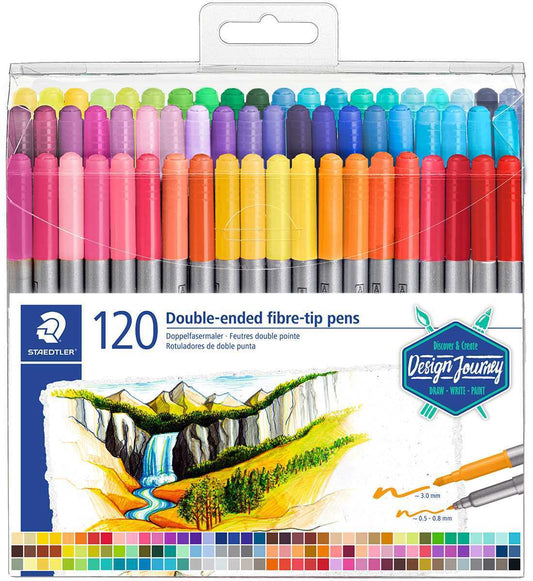 Staedtler Double Ended Fibre Tip Pens 120pk