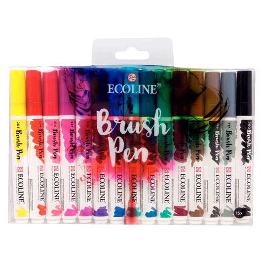 Ecoline Watercolour Brushpen 15pk