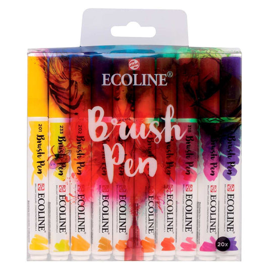 Ecoline Watercolour Brushpen 20pk