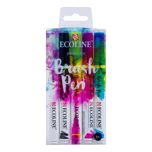 Ecoline Watercolour Brushpen Primary 5pk