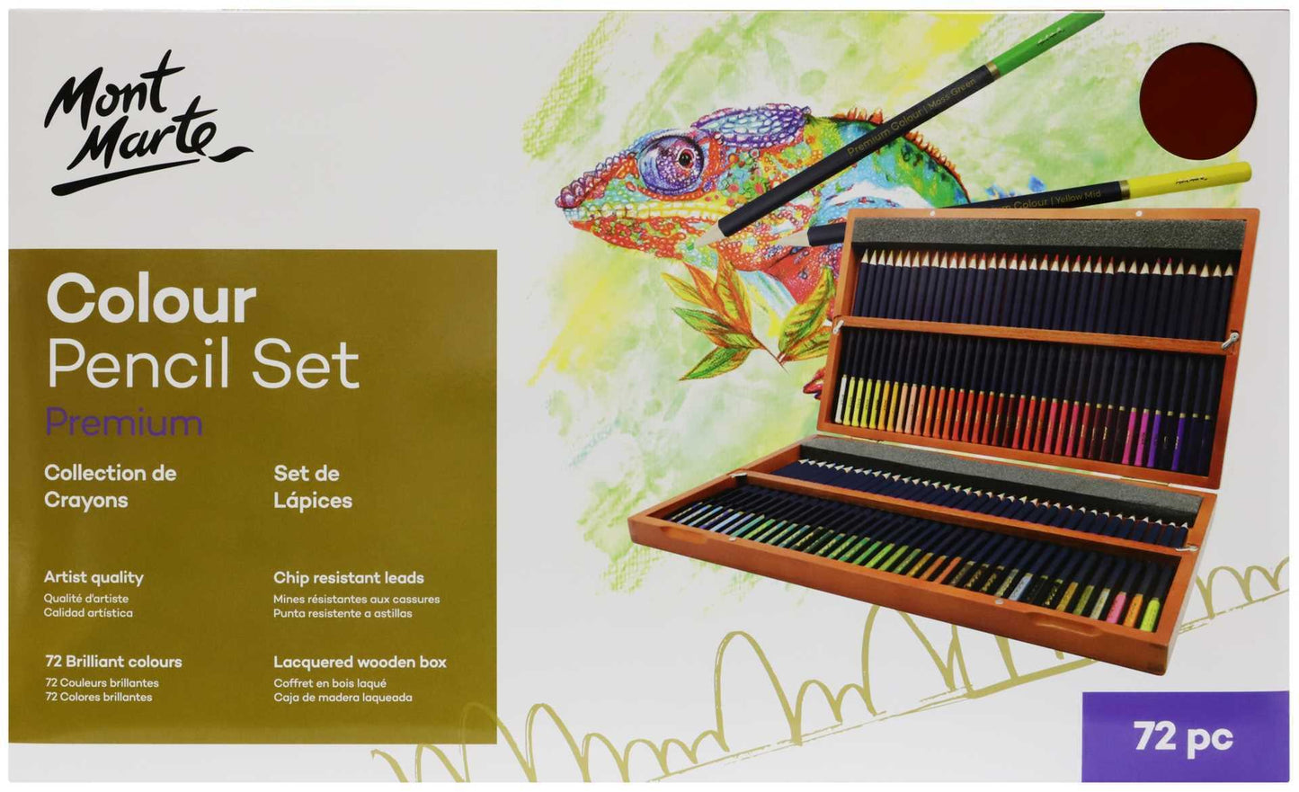 Mont Marte Premium Colour Pencils Box Set 72 Piece