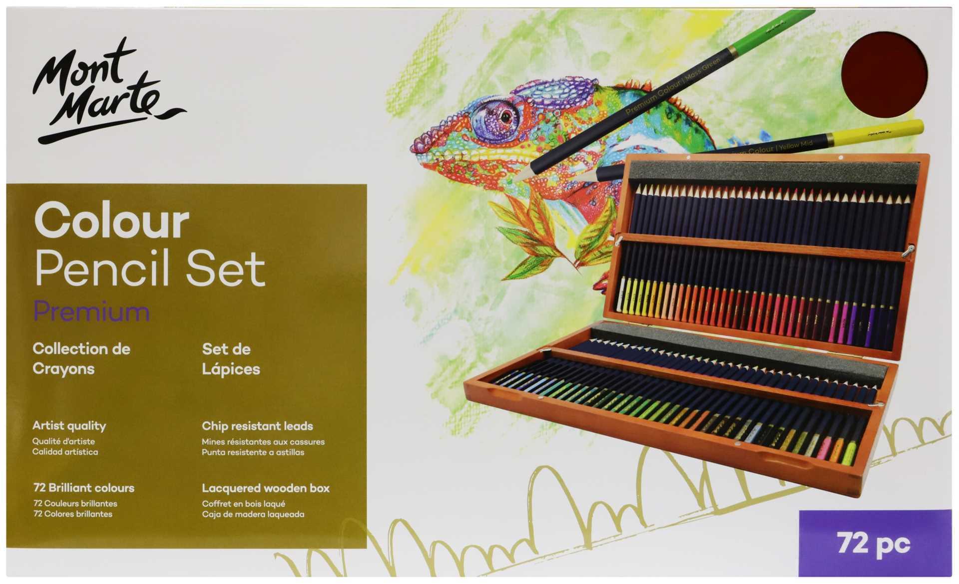 Mont Marte Premium Colour Pencils Box Set 72 Piece