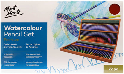 Mont Marte Premium Watercolour Pencils Box Set 72 Piece