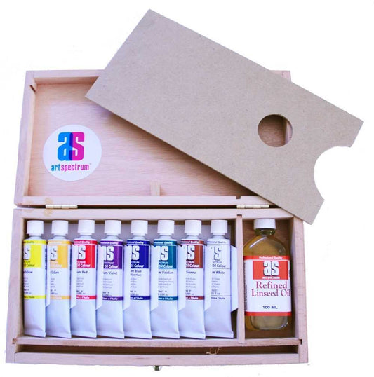 Art Spectrum Professional Oil Colour Wooden Box Set