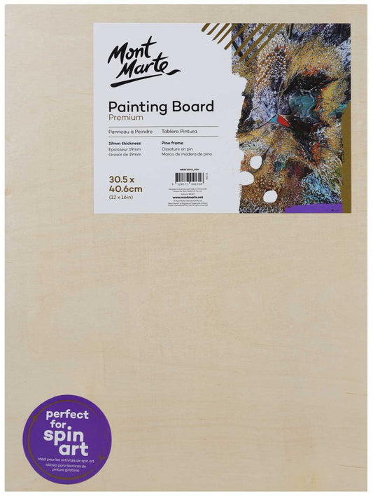 Mont Marte Wooden Painting Board 30.5 X 40.6cm