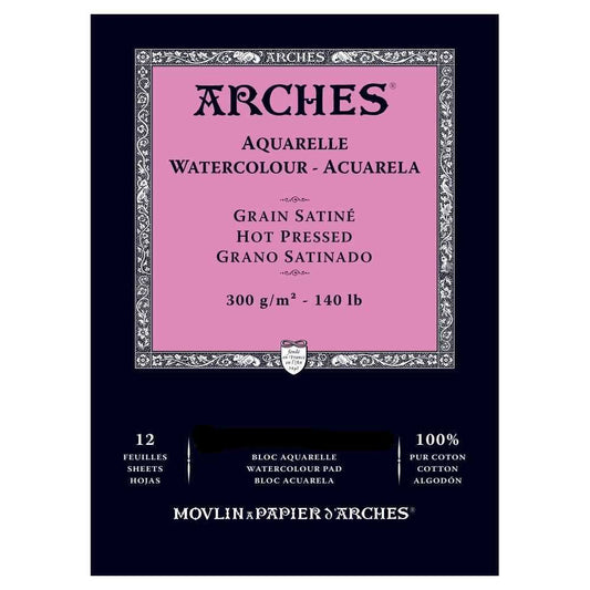 Arches Watercolour Paper Pad Smooth 300gsm