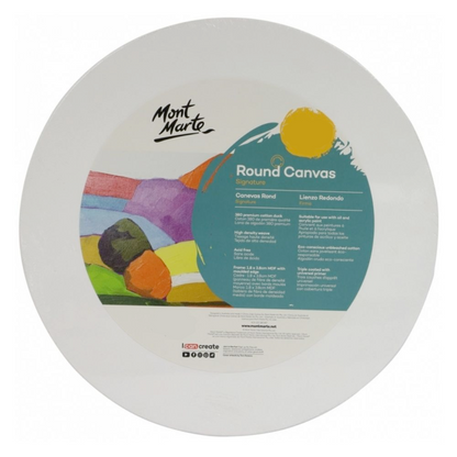 Mont Marte Round Canvas 20cm