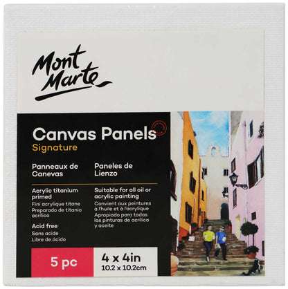 Mont Marte Canvas Panels  10.2X10.2 - 5pk