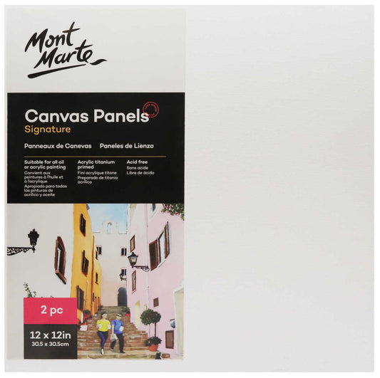 Mont Marte Canvas Panel 30.5X30.5cm 2pk