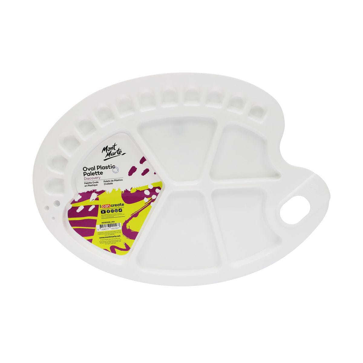 Mont Marte Oval Plastic Palette 34X25cm