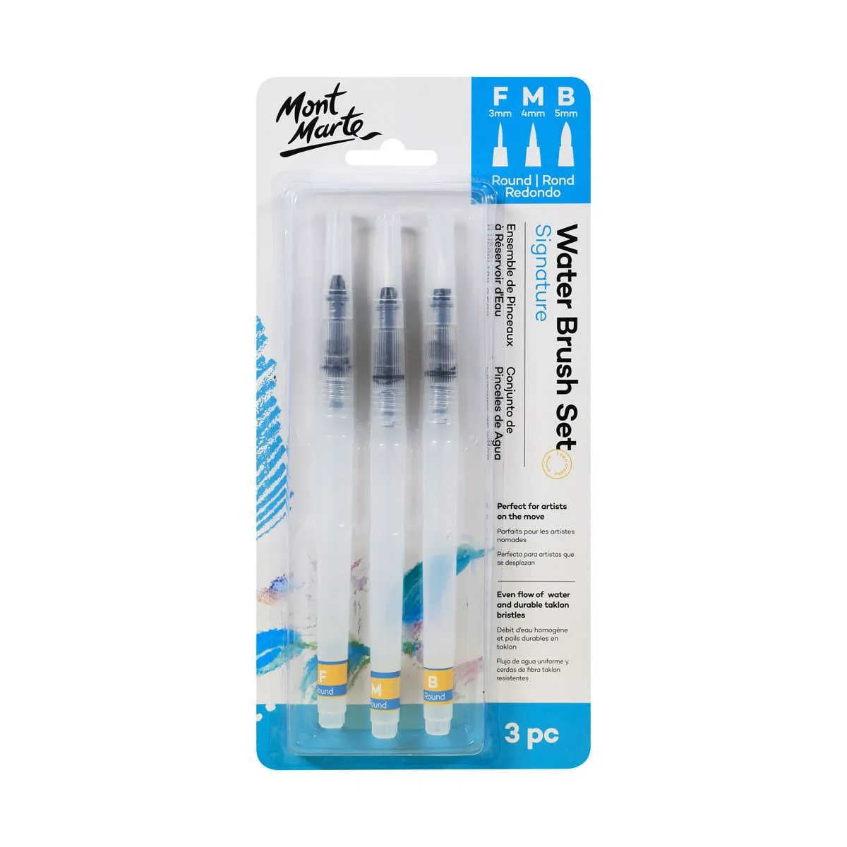 Mont Marte Signature Round Waterbrush Set 3pce