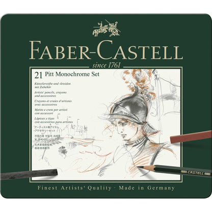 Faber Castell Pitt Monochrome 21 Tin