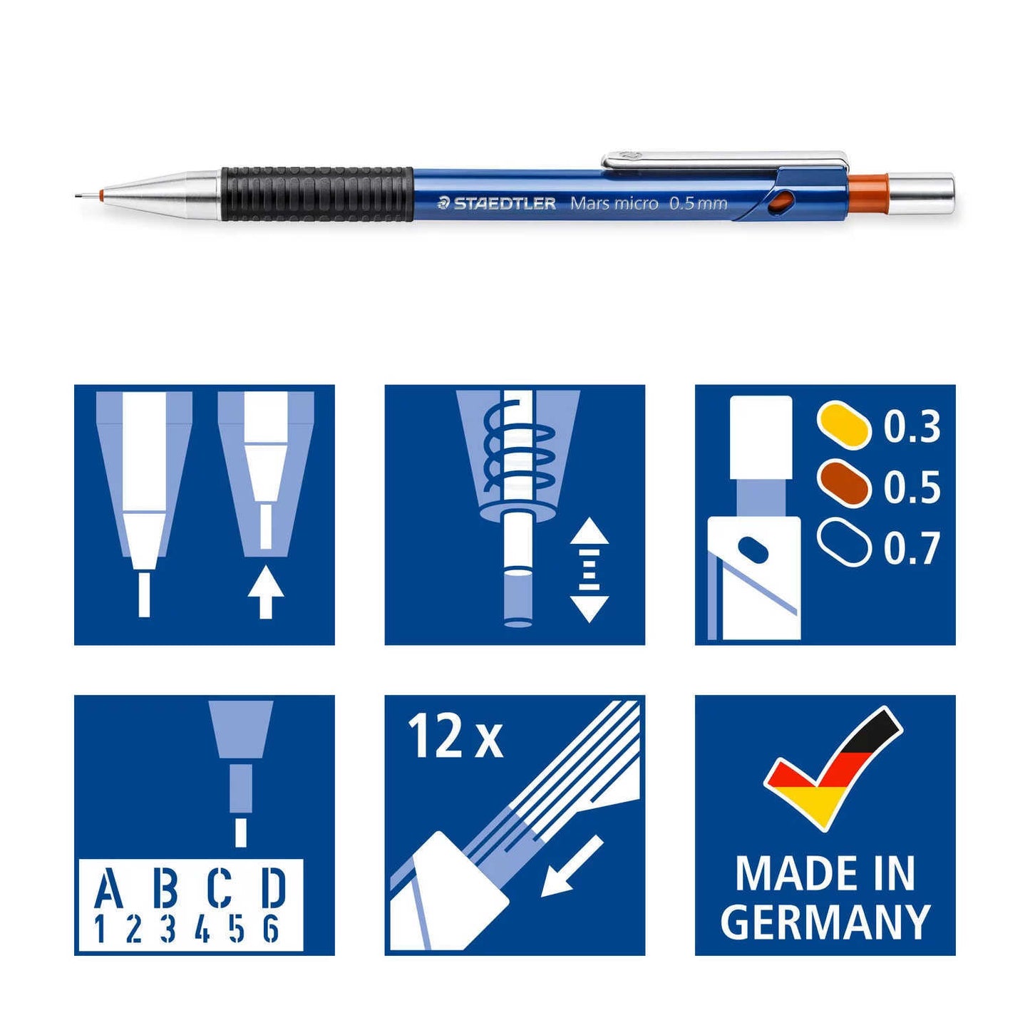 Staedtler Mars Micro Mechanical Pencil 3pk