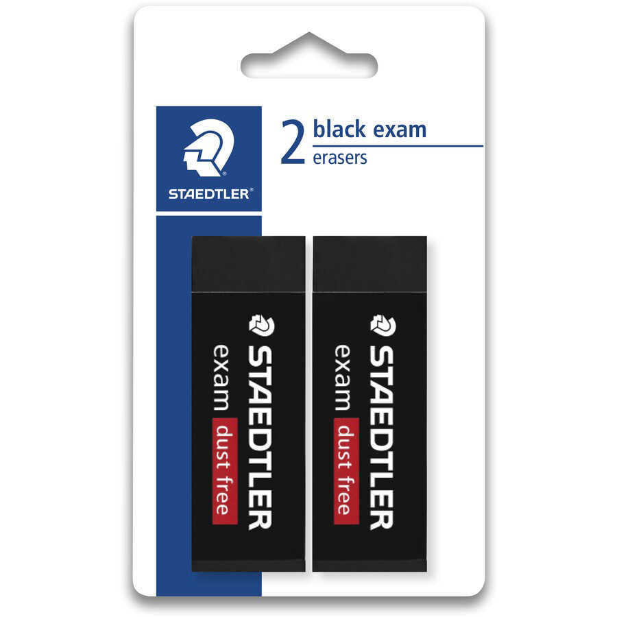 Staedtler Exam Black Eraser 2pk