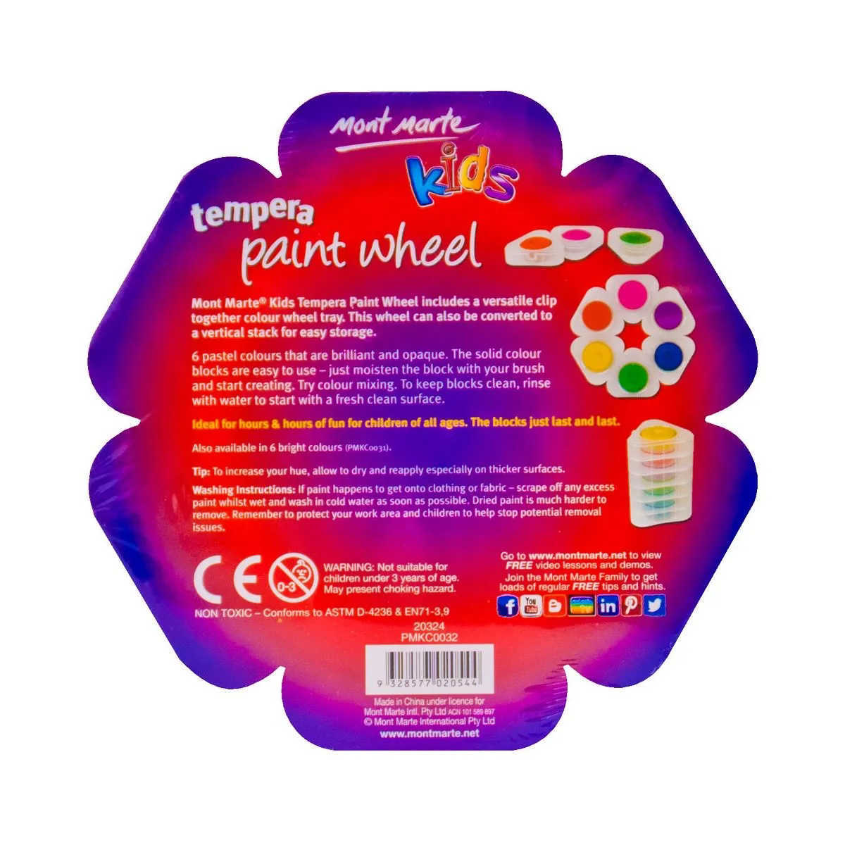 Mont Marte Tempera Paint Wheel Vivid