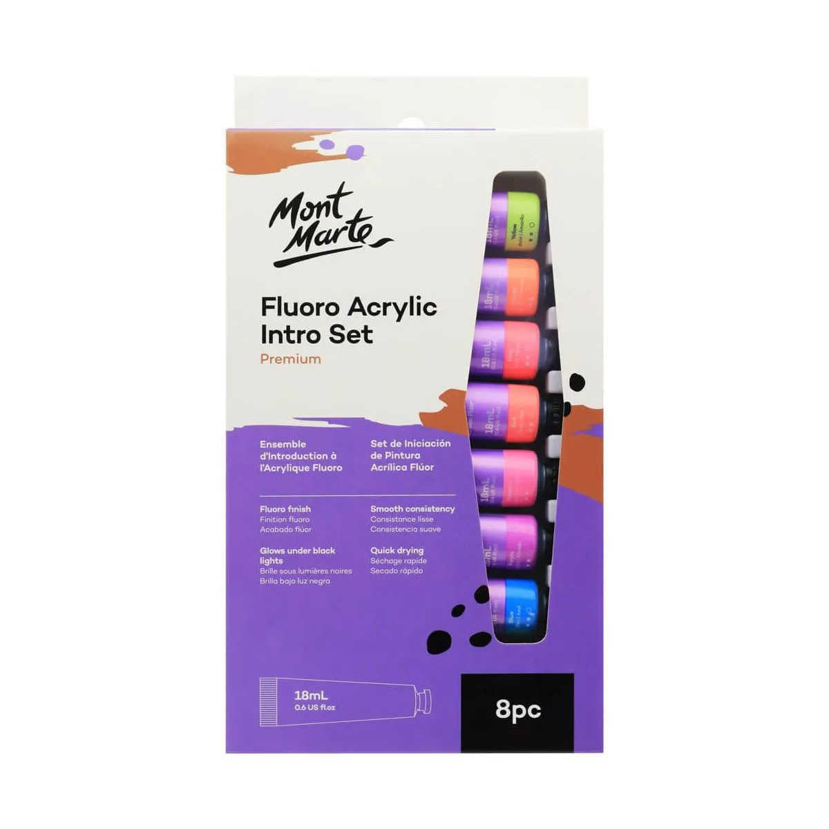 Mont Marte Fluro Acrylic Set 8x18ml