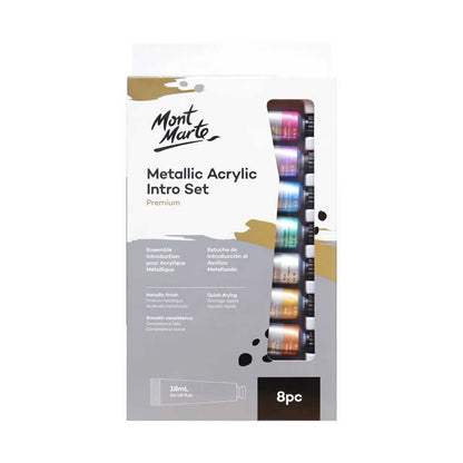 Mont Marte Metallic Acrylic Paint 8pk