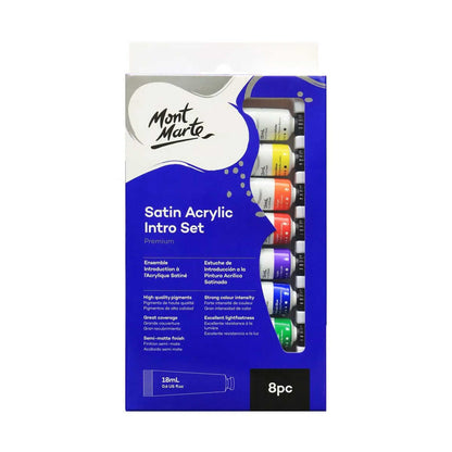 Mont Marte Satin Acrylic  Set 8 X 18ml