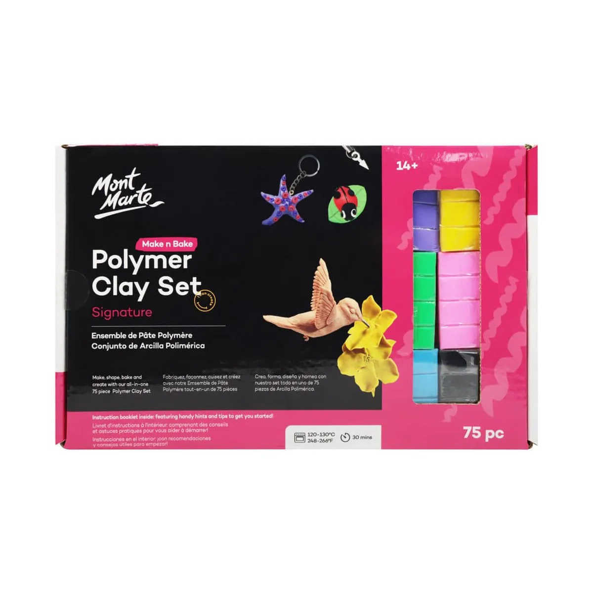 Mont Marte Make n Bake Polymer Clay Set 75pk