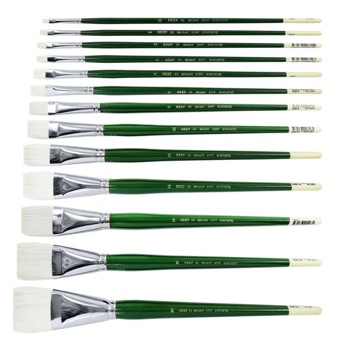 Neef 95 Stiff Synthetic Brushes Bright