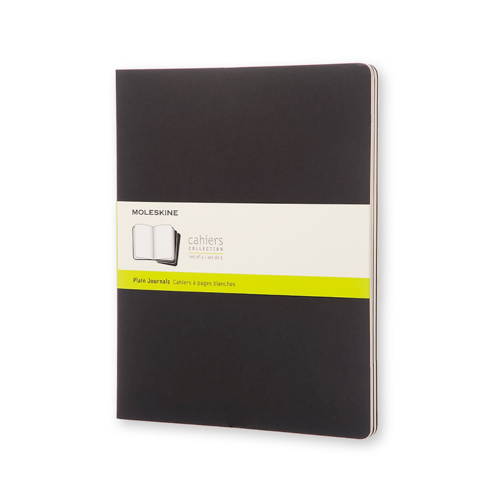 Moleskine Cahier Plain Journals Black 3pk