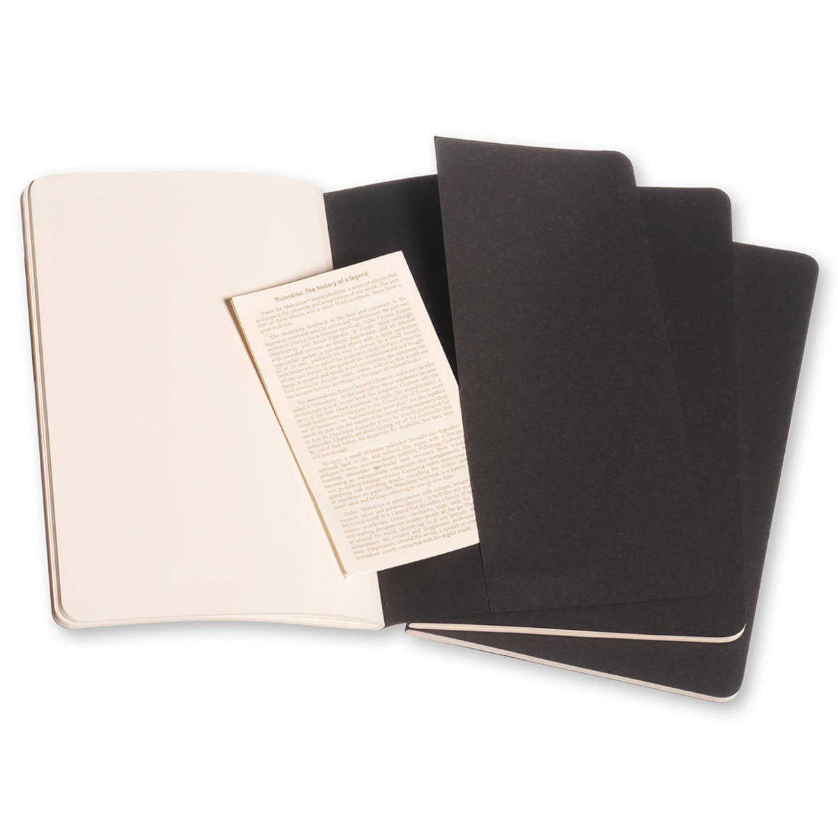 Moleskine Cahier Plain Journals Black 3pk