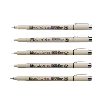 Sakura Pigma Micron Pens- Black