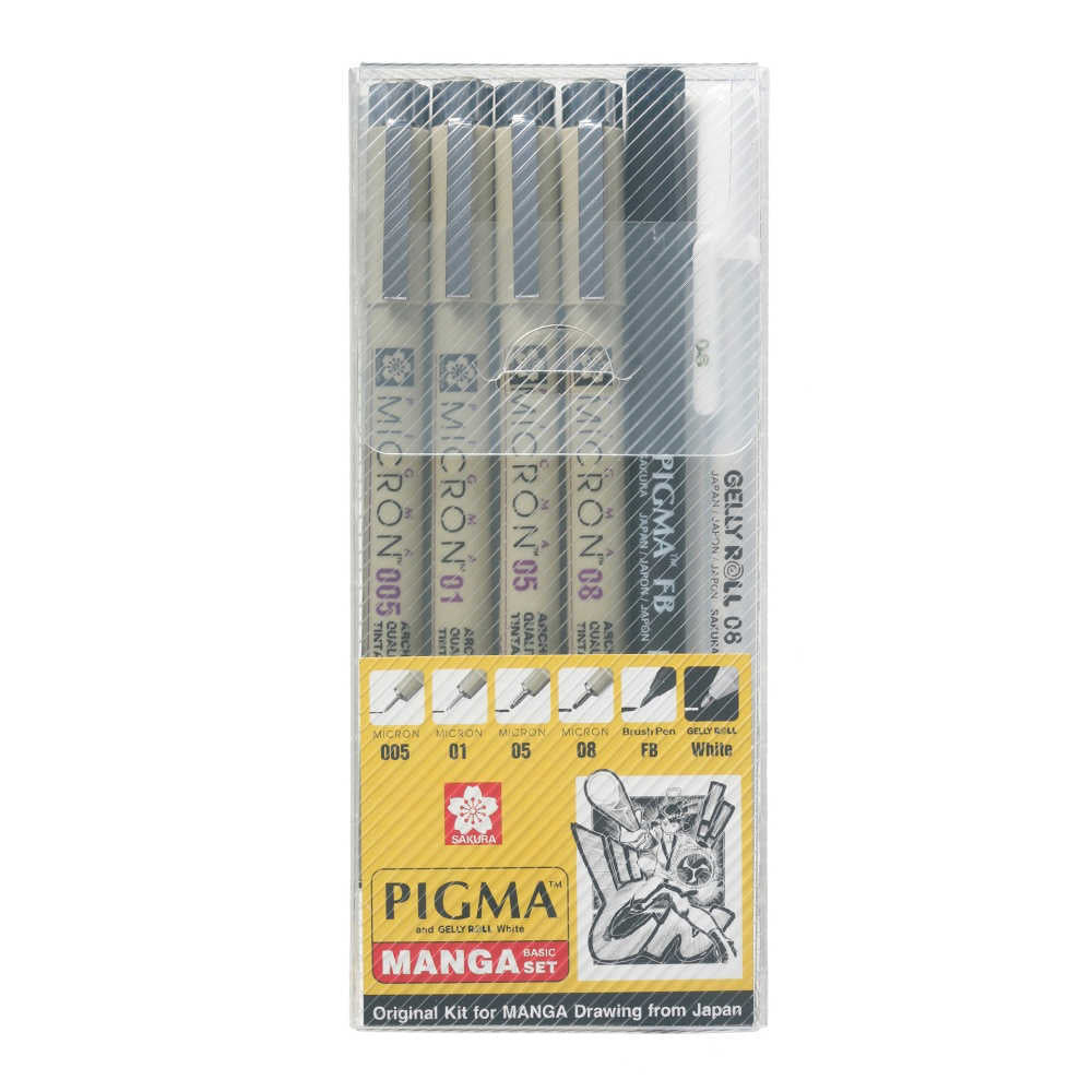 Sakura Pigma Micron Manga Basic Set 6pk