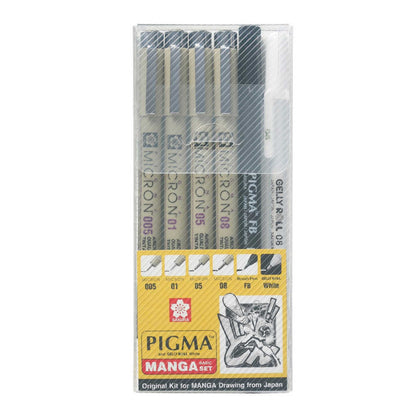 Sakura Pigma Micron Manga Basic Set 6pk