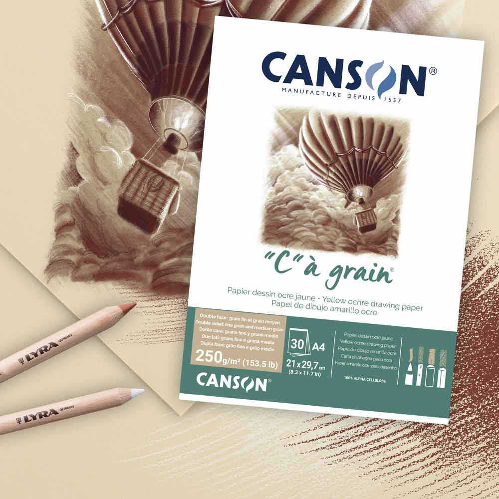 Canson "C" à Grain Drawing Ochre Paper Pads