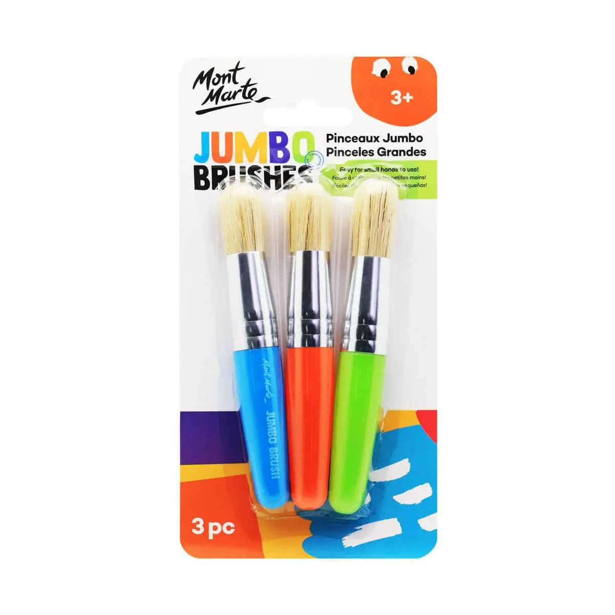 Mont Marte Kids Jumbo Brushes 3pc