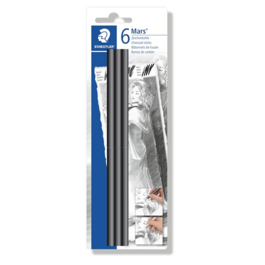 Staedtler Compressed Charcoal Stick 6pk