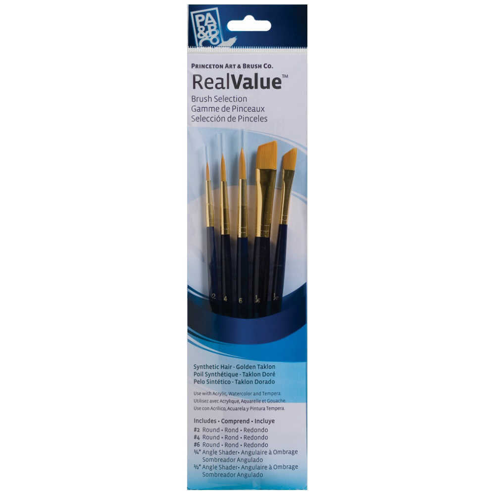 Princeton Real Value Brush Set Blue 5pk