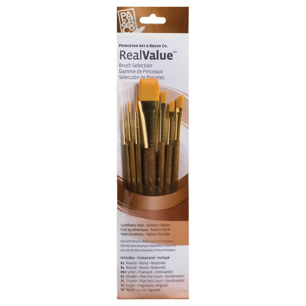 Princeton Real Value Brush Set Brown 7pk