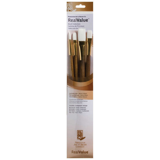 Princeton Real Value Brush Set Brown 4pk