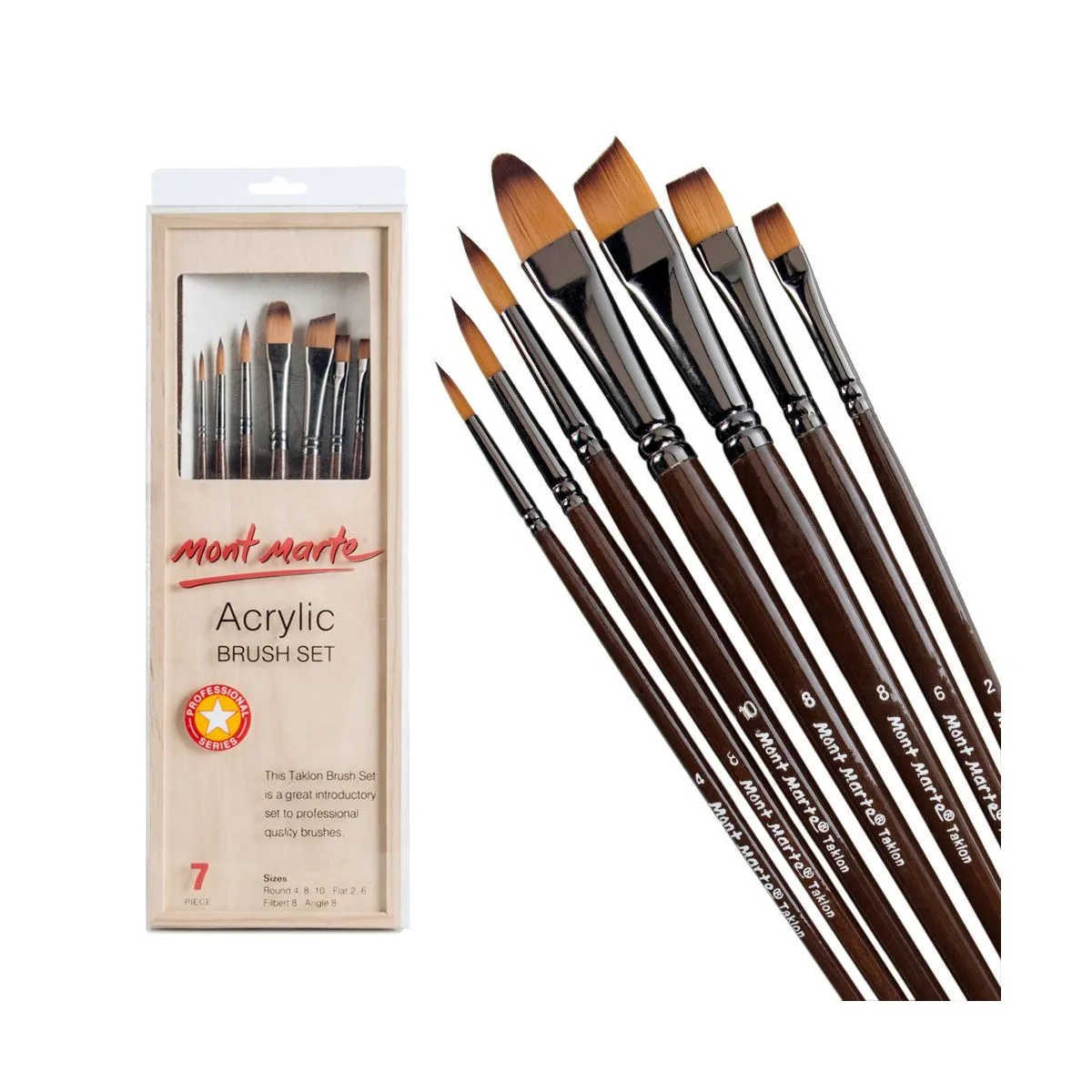 Mont Marte Acrylic Brush Box Set