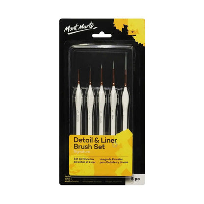 Mont Marte Detail & Liner Brush Set 5pce