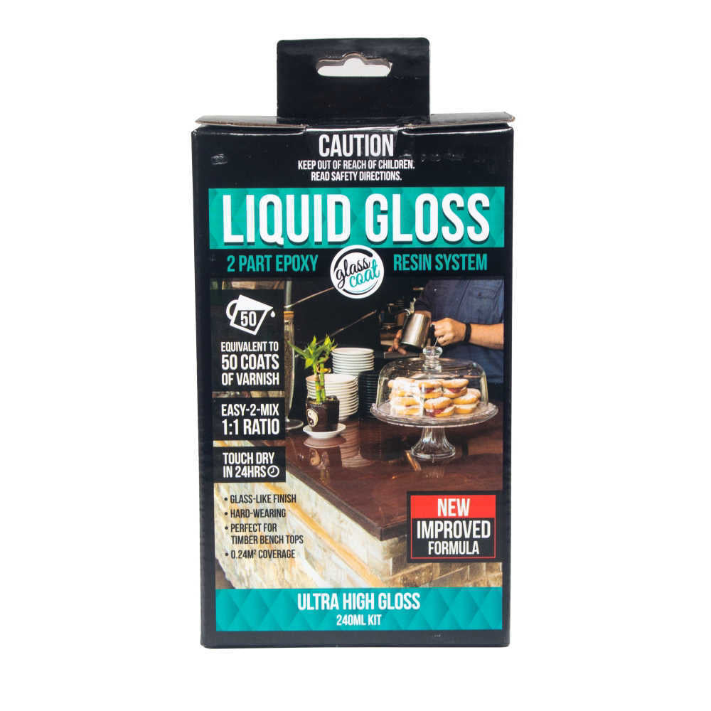 Glass Coat Liquid Gloss Epoxy Resin 240ml