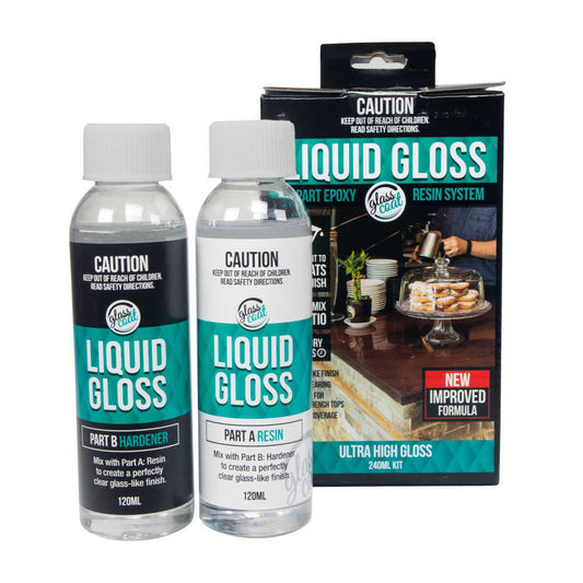 Glass Coat Liquid Gloss Epoxy Resin 240ml