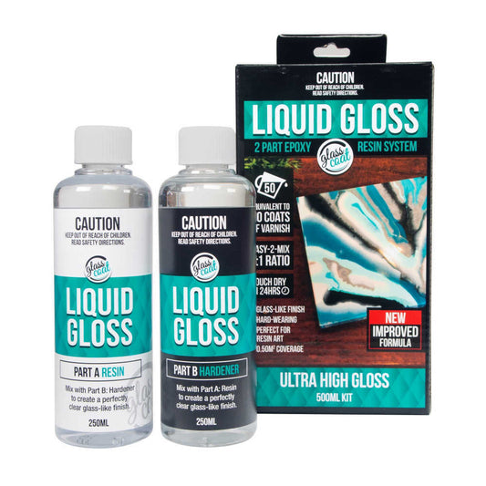 Glass Coat Liquid Gloss Epoxy Resin 500ml