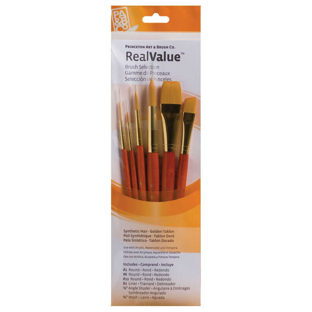 Princeton Real Value  Brush Set Orange 6pk