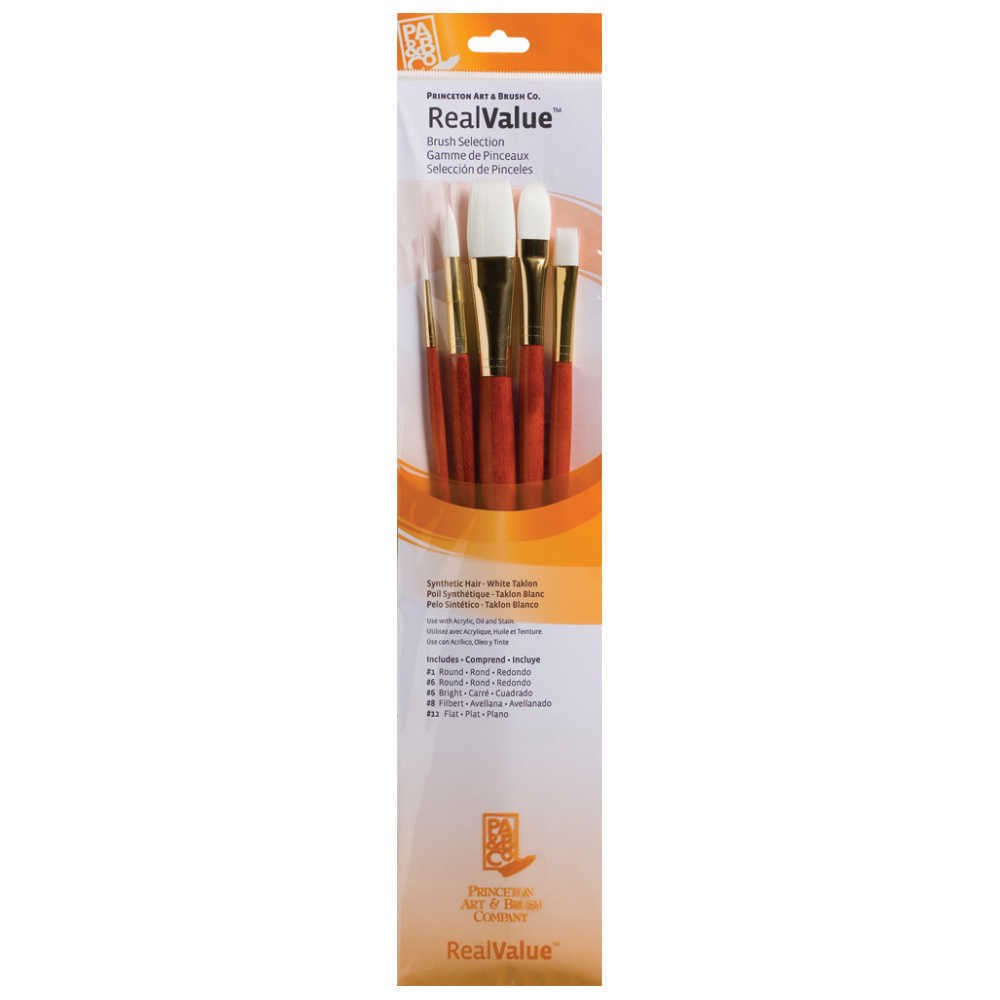 Princeton Real Value Brush Set Orange 5pk