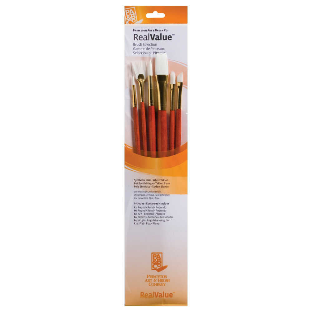 Princeton Real Value Brush Set Orange 6Pk