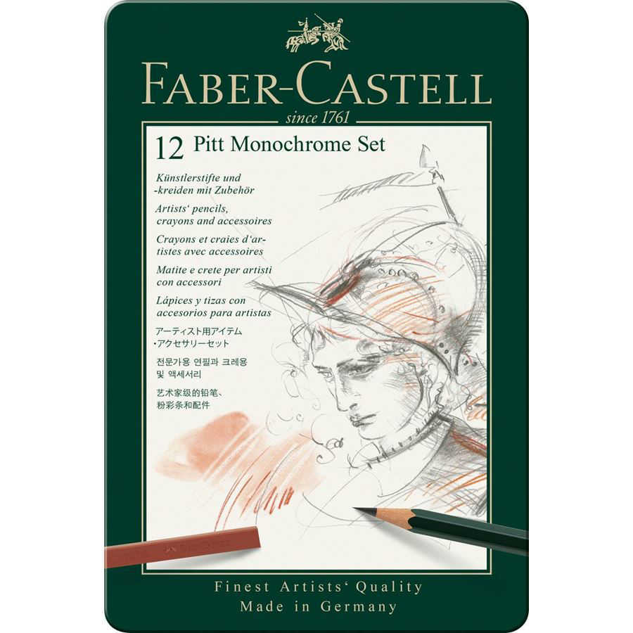 Faber castell Pitt Monochrome 12 Tin